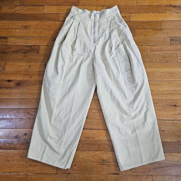 Rachel Comey Baggy Jeans Size 0 High Rise Yellow Tapered - Picture 2 of 11